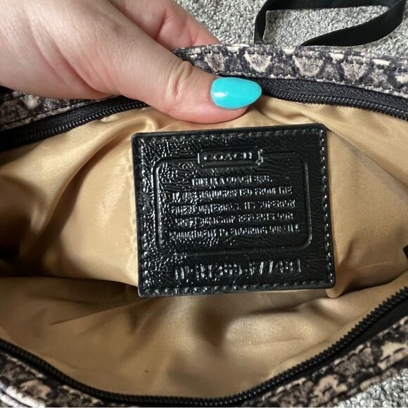 Coach Taylor Snake Print Swingback Crossbody Purse - Picture 7 of 13